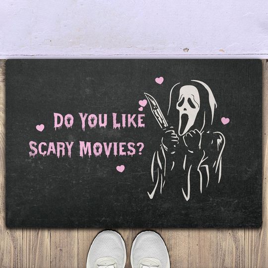 Discover Do You Like Scary Movie Doormat, Cute Ghostface Doomat, Funny Scream Doormat, Ghostface Gifts Mat