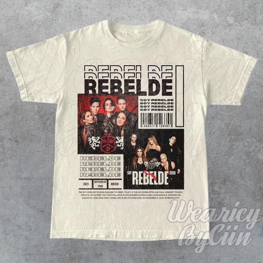 Discover Rebelde T-Shirt, Soy Rebelde Tour 2023 Merch