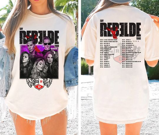 Discover 2 Sides Soy Rebelde Tour 2023 Shirt, Rebelde Tour Shirt 2023