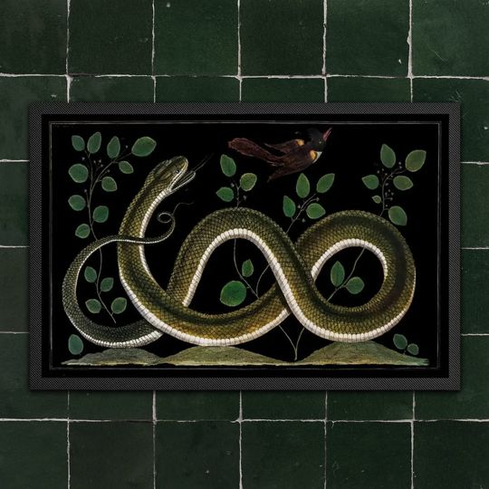 Discover Antique Serpent and Bird Doormat
