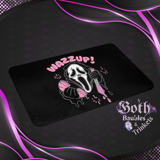 Discover Scream Movie Wazzup Floor Matt | Gothic Home Dcor | Non-slip Doormat | Halloween Dcor