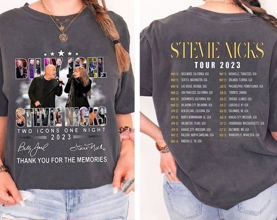 Discover 2023 Billy Joel Stevie Nick Two Sides Shirt, Billy Joel Shirt