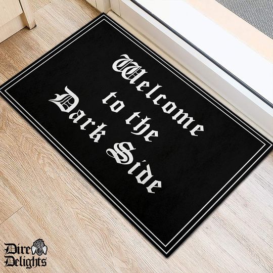 Discover Welcome to the Dark Side Door Mat, Gothic Doormat