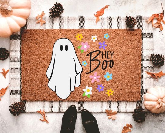 Discover Ghost Doormat | Halloween Doormat | Halloween Decor Outdoor | Front Porch Decor | Boo Doormat