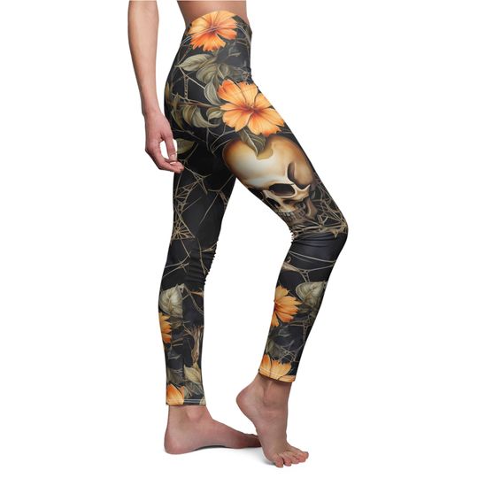 Discover Halloween Women's Cut & Sew Casual Leggings,Spooky Leggigngs,Casual Leggings for Women