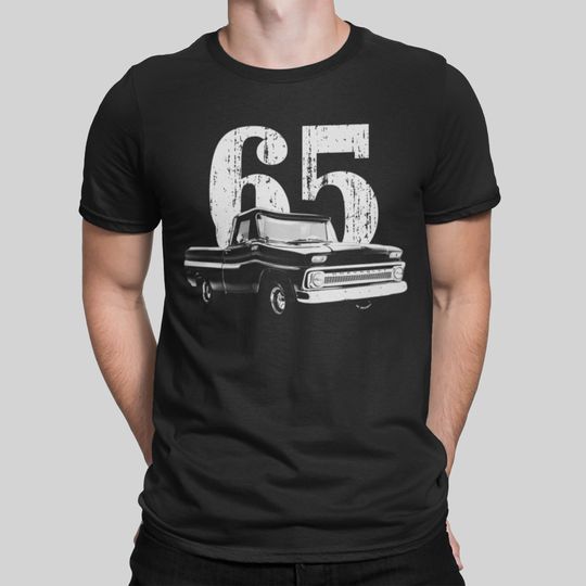 Discover 1965 C10 Pickup Truck Front Three Quarter View T Shirt