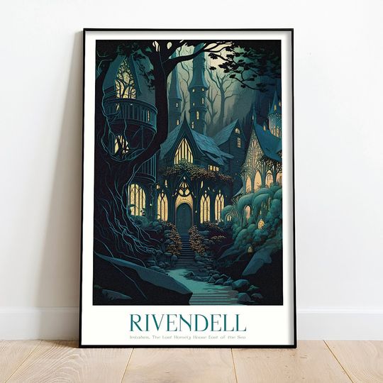 Discover Rivendell, Imladris Poster, Lord of the Rings Travel Poster