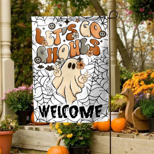 Discover Ghost Garden Flag ,Ghouls Garden Flag, Halloween Flag, Fall Yard Flag, Gothic Garden Flag, Spooky Flag