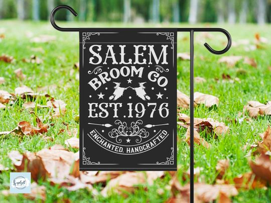 Discover Salem Broom Co Halloween Flag, Halloween Garden Flag, Halloween Decor Outdoor Halloween Garden Decor