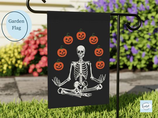 Discover Pumpkin Halloween Flag, Halloween Garden Flag, Skeleton Halloween