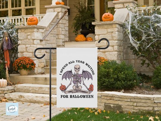 Discover Halloween Flag, Halloween Garden Flag, Skeleton Halloween Decor