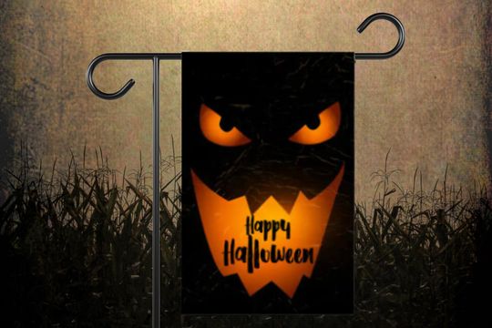 Discover Scary Jack O Lantern  Pumpkin Face Garden Flag, Halloween Yard Art, Happy Halloween, Halloween Porch