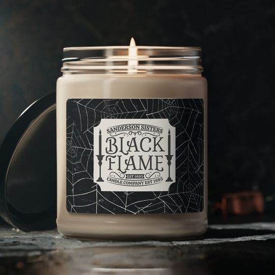 Discover Sanderson Sisters Black Flame Candle company, Scented Halloween soy candle