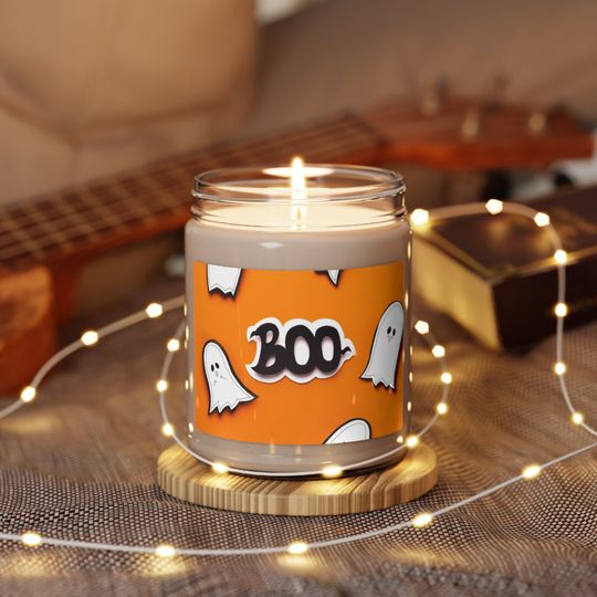 Discover Halloween Decor Gift, Halloween pattern Scented Soy Candle