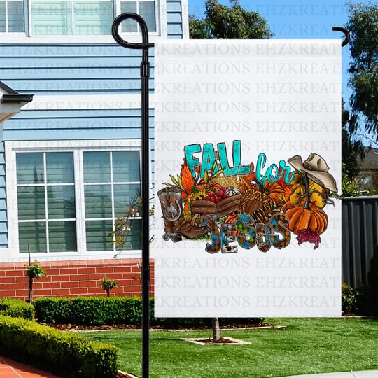 Discover Fall For Jesus Flag, Autumn-inspired Outdoor Decoration, Rustic Autumn Yard