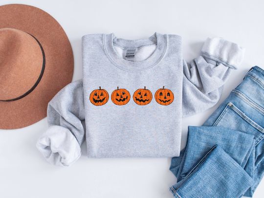 Discover Pumpkin Sweatshirt, Pumpkin Sweater, Jack-o-Lantern Sweatshirt
