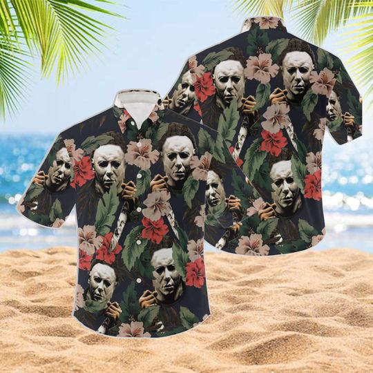 Discover Michael Myers Hawaiian Shirt, Scary Movie Summer Tropical Shirt