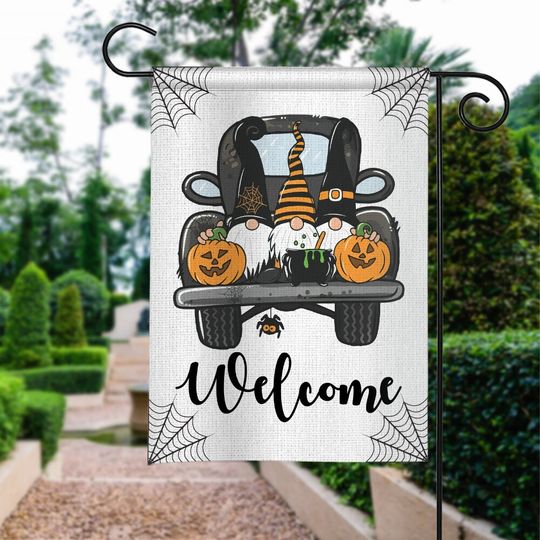 Discover Funny Gnomes Halloween Flag, Halloween Night Party Decor