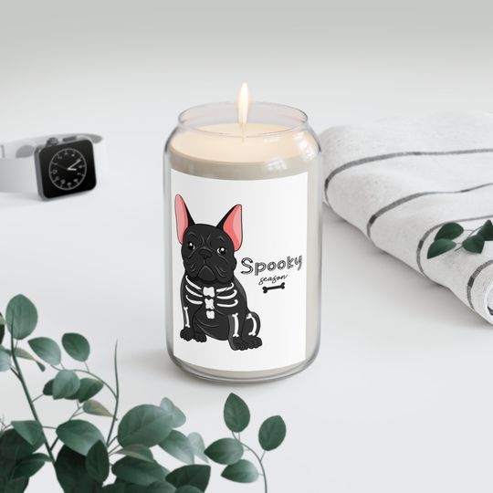 Discover Halloween Candle Spooky French Bulldog Lovers Scented Fall Gift