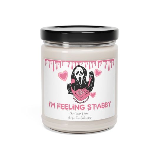 Discover I'm Feeling Stabby Ghostface Candle Halloween Candle Spooky Candle