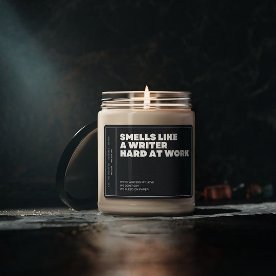 Discover Smells Like A Writer Hard At Work, Gift For Writer, For Writers Candle