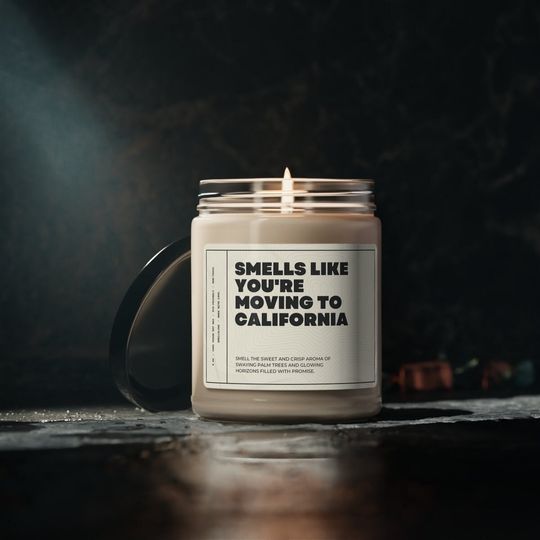 Discover Smells Like You're Moving To California, California Gifts Candle