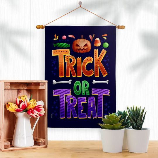 Discover Trick or Treat Halloween Garden Flag, Halloween Flag
