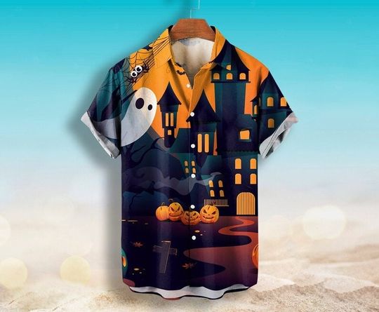 Discover Halloween Castle Casual  Shirt