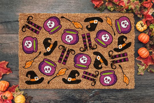 Discover Halloween Witch Craft Stuff, Coir Doormat, Funny Doormat