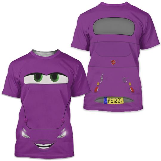 Discover Purple Car 3D Costume Shirt, Halloween Costume For Family Group T Shirt
