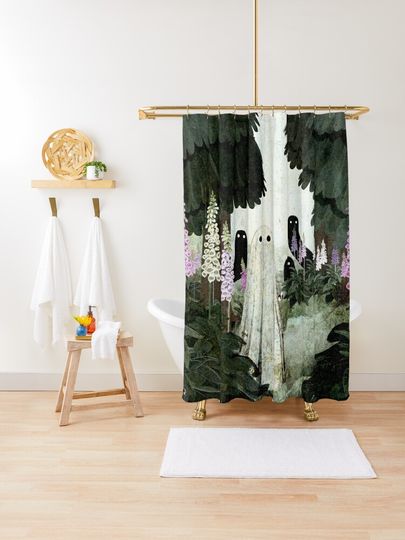 Discover Foxglove Ghosts | Shower Curtain