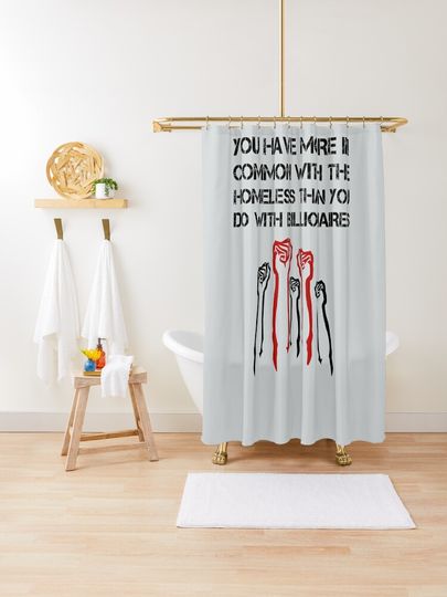 Discover Communist Socialist Left Class Solidarity Anti Billionaire | Shower Curtain