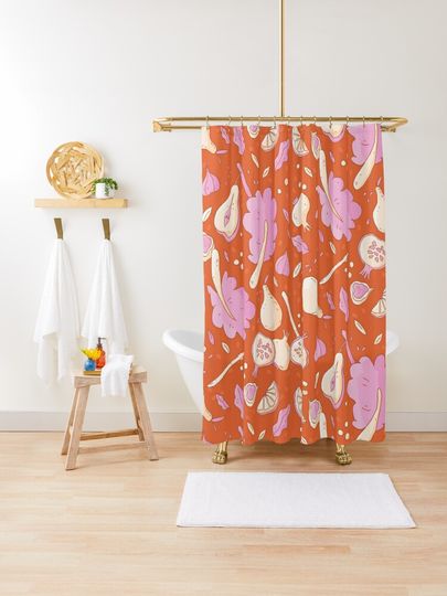Discover Autumn Vegetables | Shower Curtain