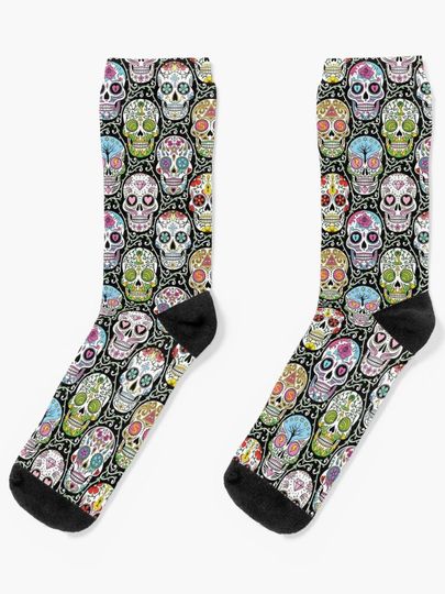 Discover Mexican Skull Pattern | Socks
