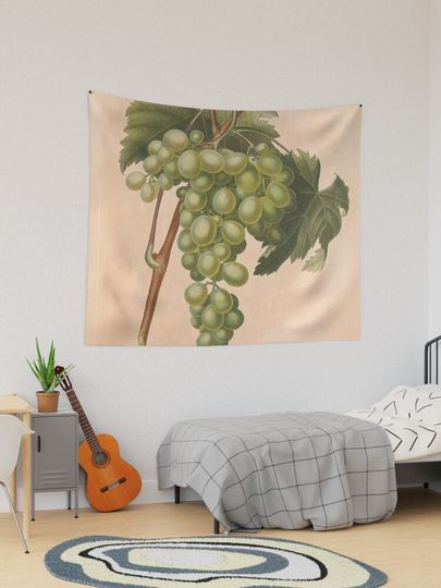 Discover Vintage grapes on vine digital print | Tapestry