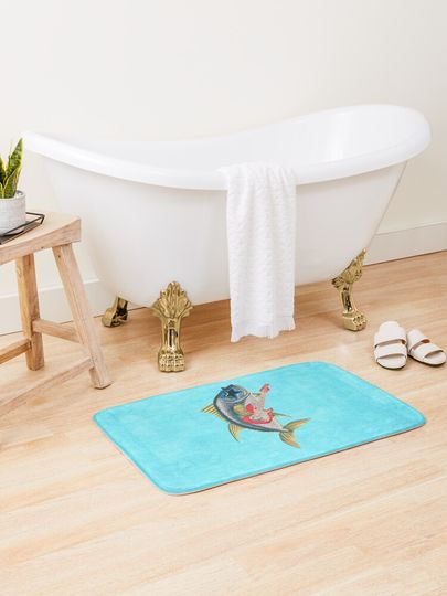 Discover "Grill On" Tuna fish with guitar | Bath Mat