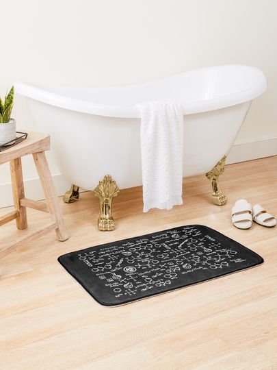 Discover Science Chemistry Pattern  | Bath Mat
