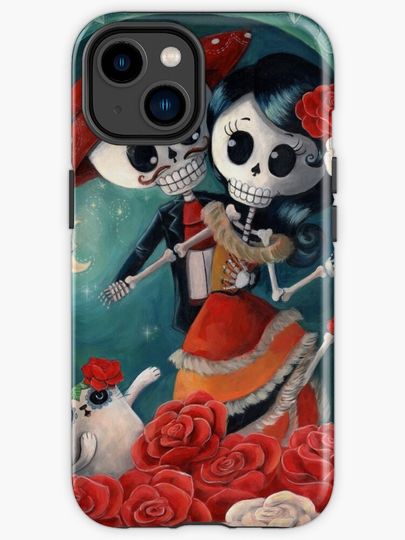 Discover Dia de Los Muertos Couple of Skeleton Lovers | iPhone Case