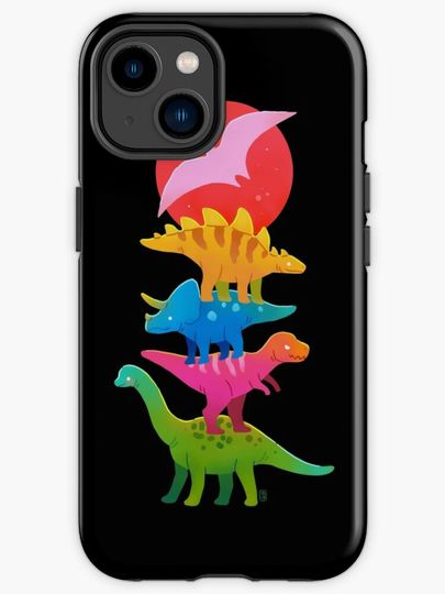 Discover Colourful dinosaurs | iPhone Case