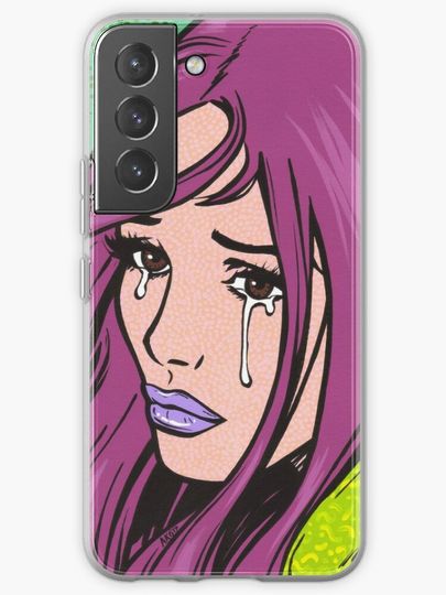 Discover Purple Crying Comic Girl | Samsung Galaxy Phone Case