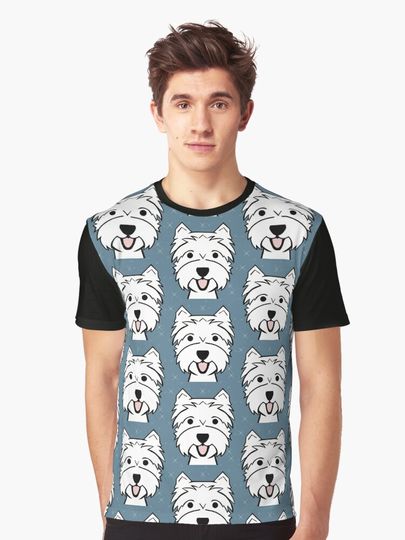 Discover West Highland Terrier - Westies - Westie dogs - blue | Graphic T-Shirt