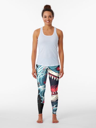 Discover Menacing Fury, Shark Attack 2 | Leggings