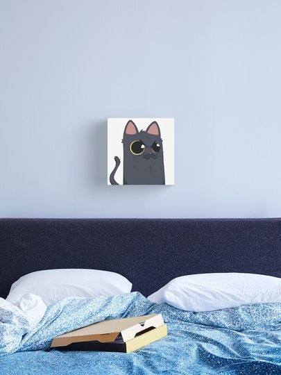Discover Black Cat Angy | Canvas Print