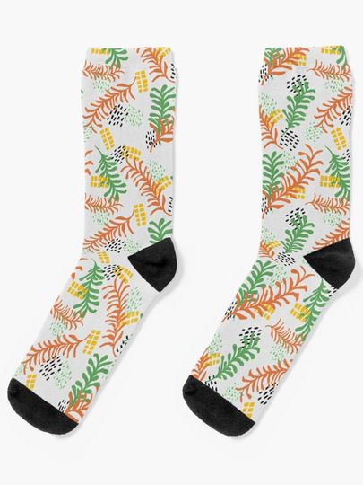Discover colorful vegetable pattern | Socks