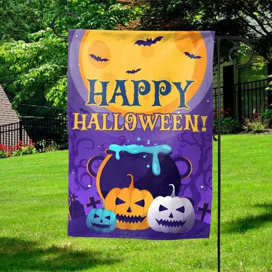 Discover Happy Halloween Spooky Garden Flag, Trick Or Treat,Spooky Flag