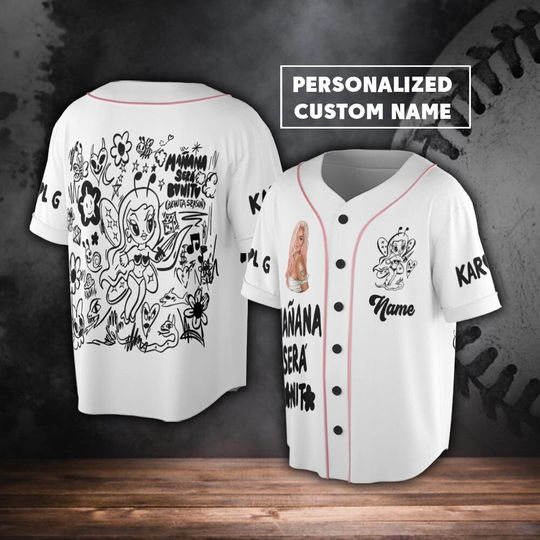Discover Personalized Custom Karol G Mana Sera Bonito Baseball Jersey, La Bichota Baseball Jersey