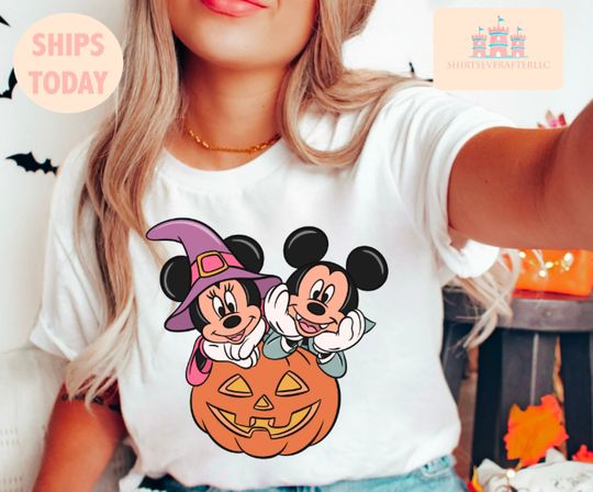 Discover Happiest Place On Earth Shirt, The Most Magical Place, Fall Best Day Ever Mouse Ears, Halloween Spooky Family Mom Dad
