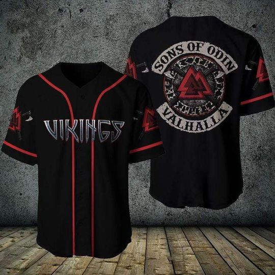 Discover Amazing Viking Sons Of Odin Valhalla Baseball jersey