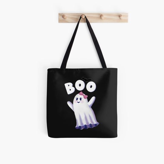 Discover Ghost Girl Says Boo Tote Bag