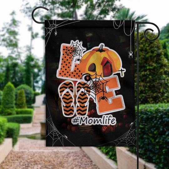 Discover Love Momlife Halloween Flag, Halloween Pumpkin Flag